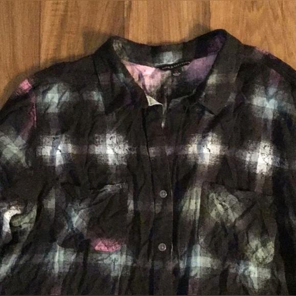 Rock & Republic button down plaid flannel shirt - Picture 3 of 5